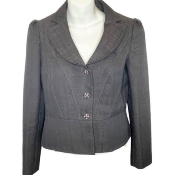 Nine West Jackets & Blazers - Nine West black and gold metallic cropped blazer size 4